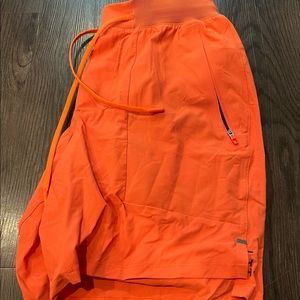 Lululemon License to Train Shorts (Orange) Size Medium
